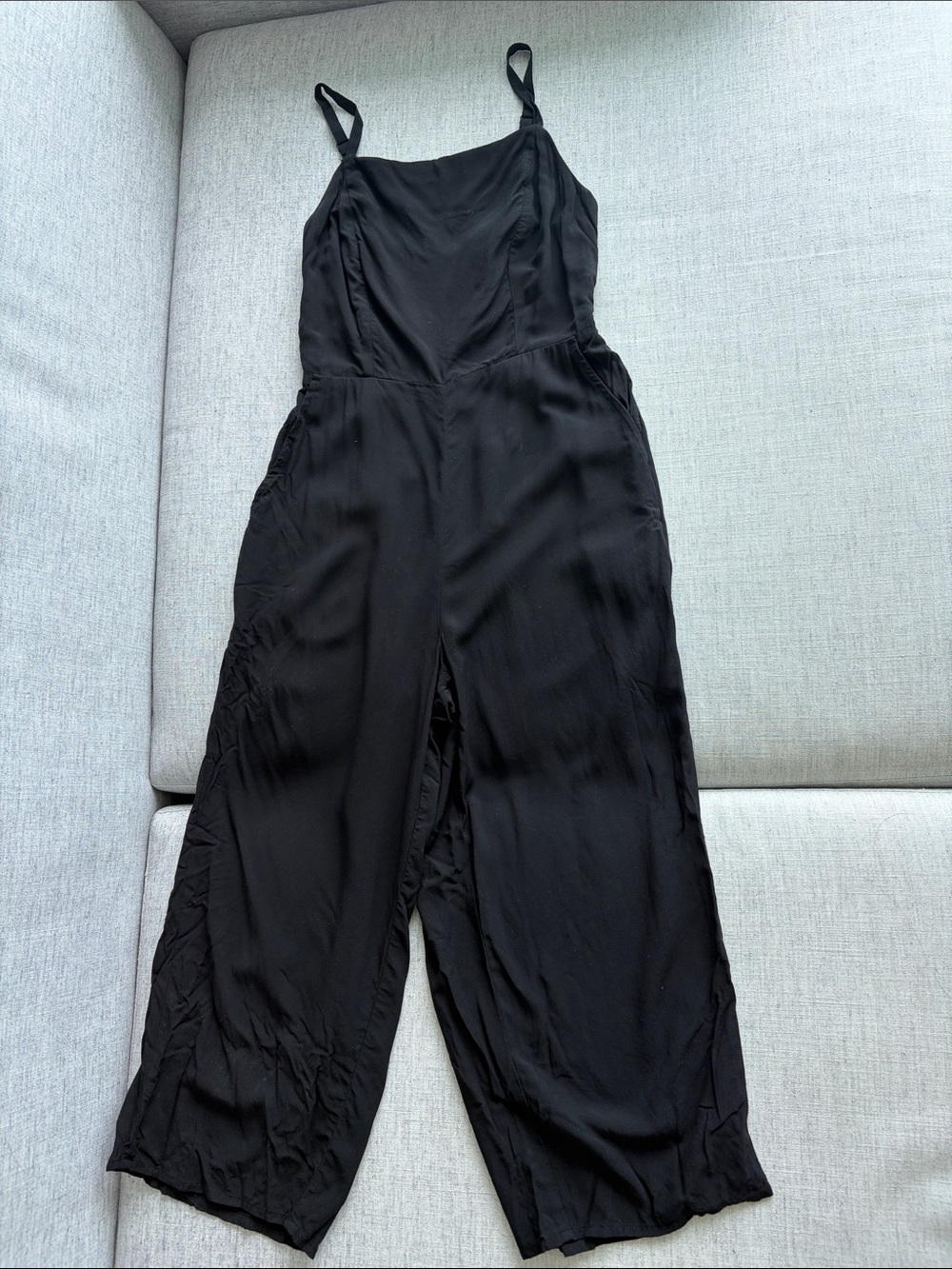Old Navy Black Spaghetti-Strap Wide-Leg Jumpsuit